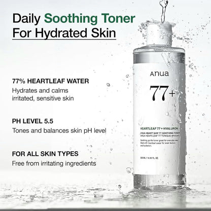 Anua Heartleaf 77+ Soothing Toner | Skin Hydrating 250ml